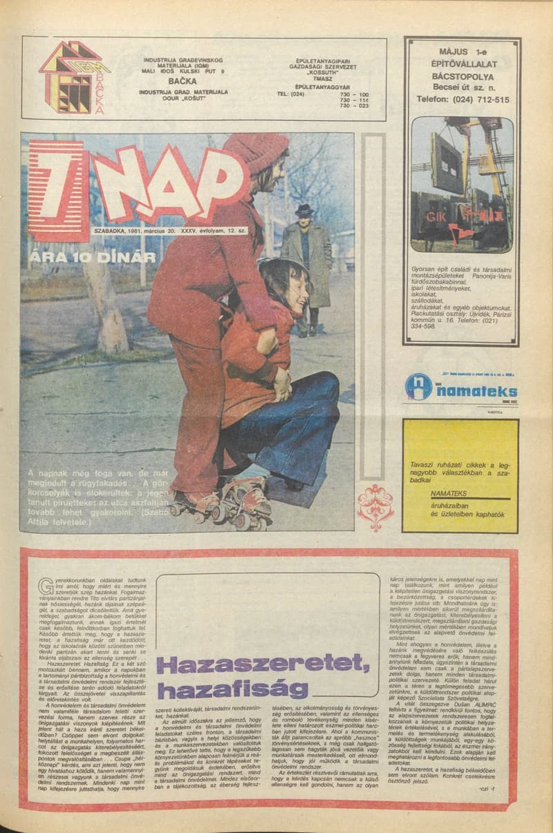 7 Nap, 36. évf. 1981. március 20. 12. sz. 1–16. oldal