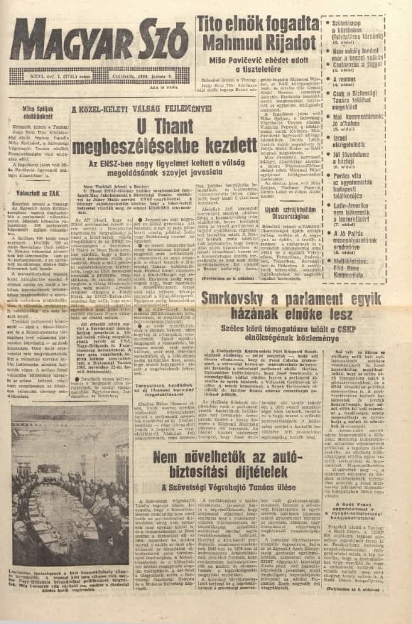 Magyar Szó, 26. évf. 1969. január 9. 7. sz. 1–20. oldal