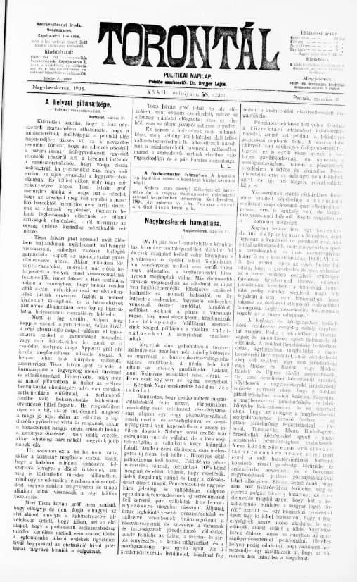Torontál, 33. évf. 1904. március 11. 58. sz.