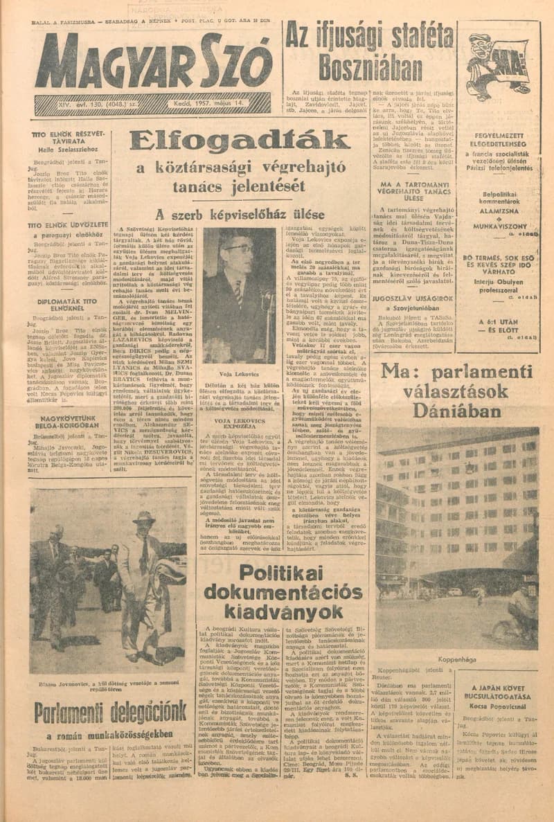 Magyar Szó, 14. évf. 1957. május 14. 130. sz. 1–8. oldal