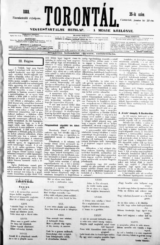 Torontál, 17. évf. 1888. június 21. 25. sz.
