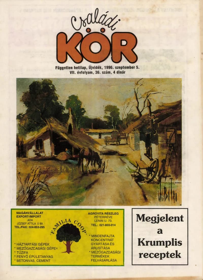 Családi Kör, 7. évf. 1996. szeptember 5. 36. sz.