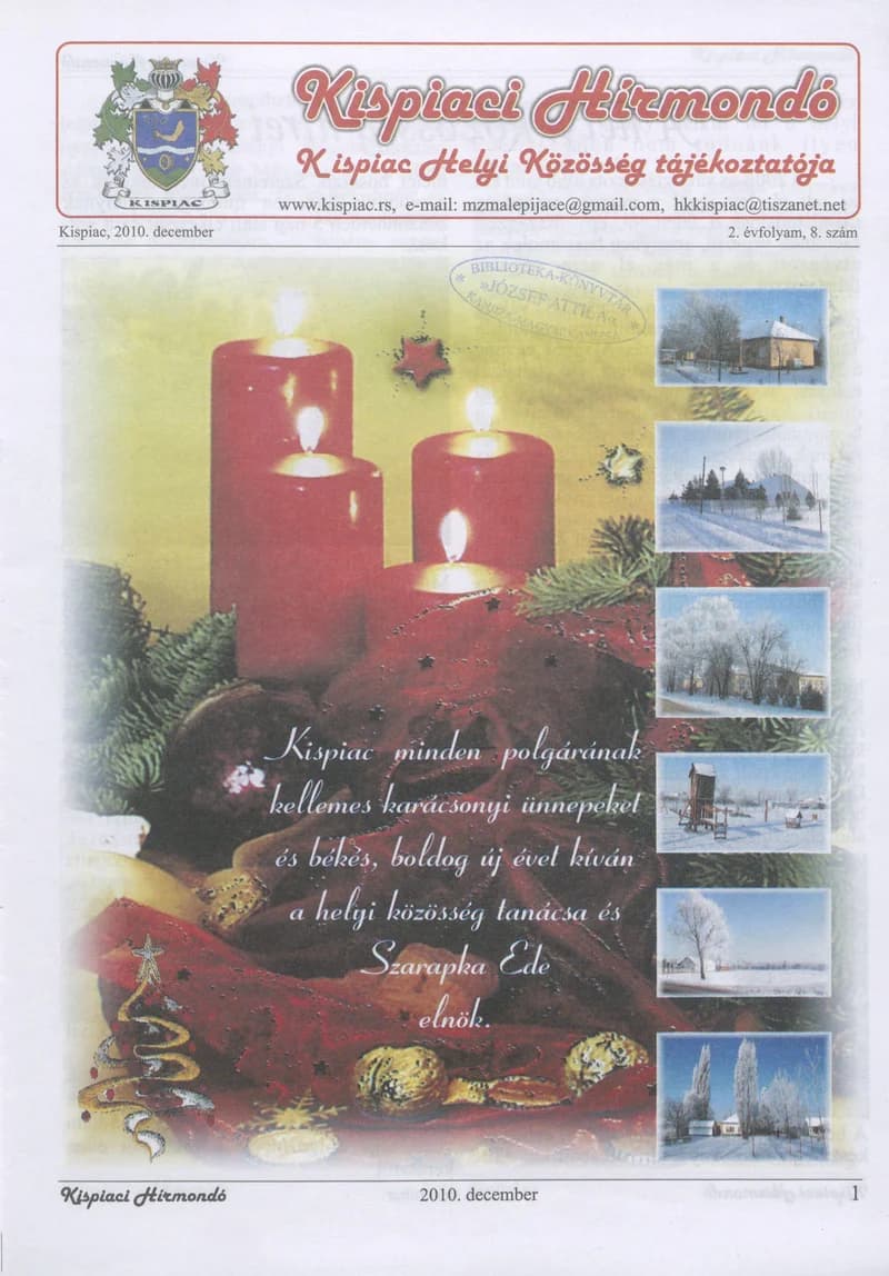 Kispiaci Hírmondó, 2. évf. 2010. december. 8. sz.
