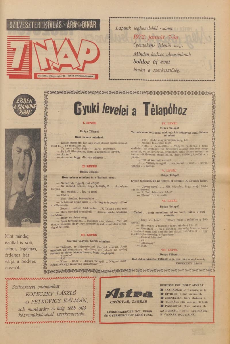 7 Nap, 26. évf. 1971. december 31. 54. sz. 1–32. oldal