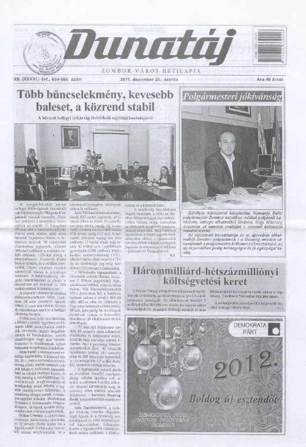 Dunatáj, 13. évf. 2011. december 28. 664–666. sz.
