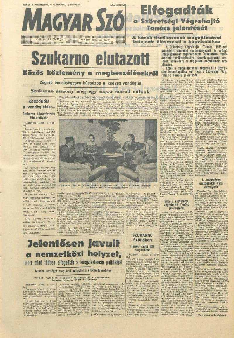 Magyar Szó, 17. évf. 1960. április 9. 84. sz. 1–22. oldal