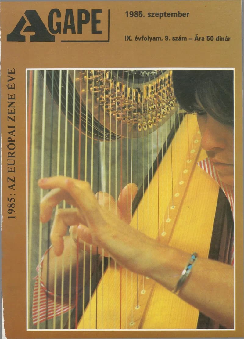 Agape, 9. évf. 1985. szeptember. 9. sz.