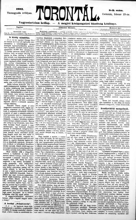 Torontál, 11. évf. 1882. február 23. 8. sz.
