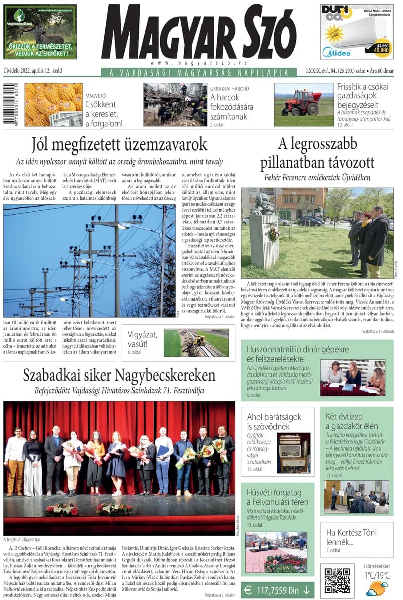 Magyar Szó, 79. évf. 2022. április 12. 84. sz. 1–20. oldal