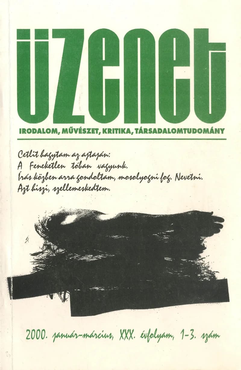 Üzenet, 30. évf. 2000. január – március. 1–3. sz. 1–159. oldal