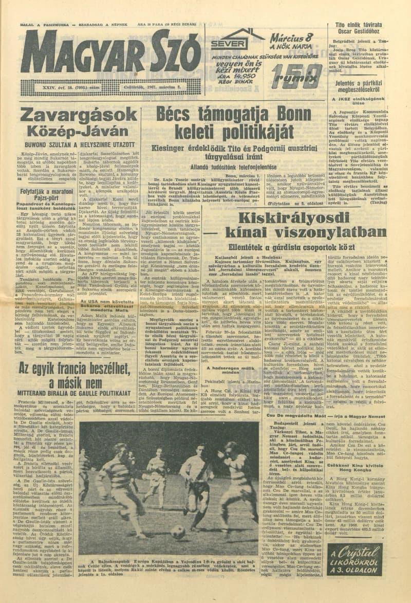 Magyar Szó, 24. évf. 1967. március 2. 58. sz. 1–16. oldal
