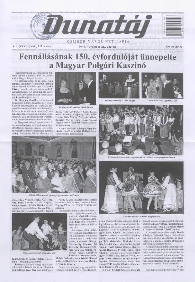 Dunatáj, 14. évf. 2012. november 28. 712. sz.
