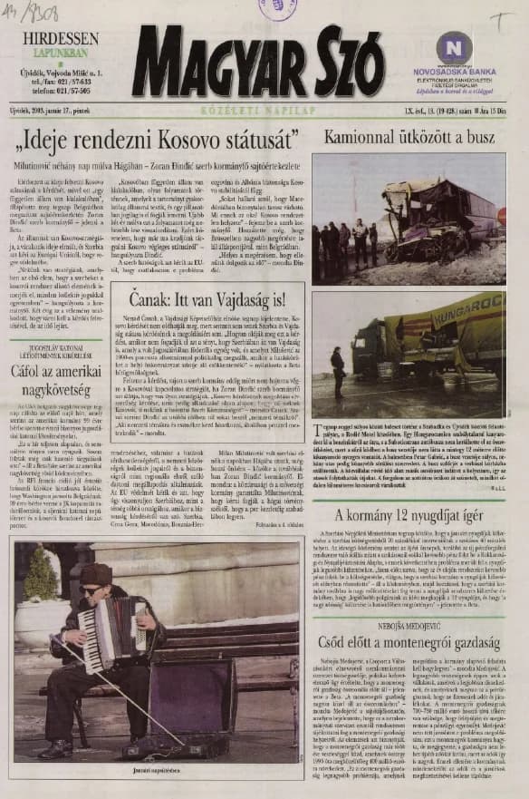 Magyar Szó, 60. évf. 2003. január 17. 13. sz. 1–16. oldal