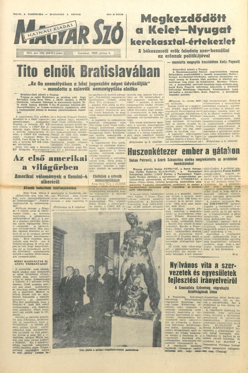 Magyar Szó, 22. évf. 1965. június 5. 152. sz. 1–12. oldal
