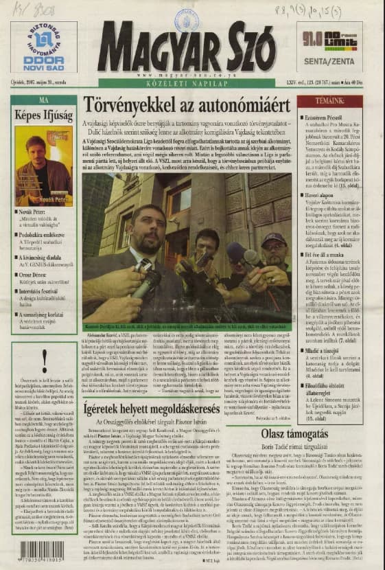 Magyar Szó, 64. évf. 2007. május 30. 123. sz. 1–20. oldal