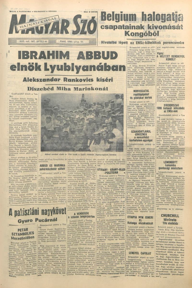 Magyar Szó, 17. évf. 1960. július 19. 167. sz. 1–12. oldal