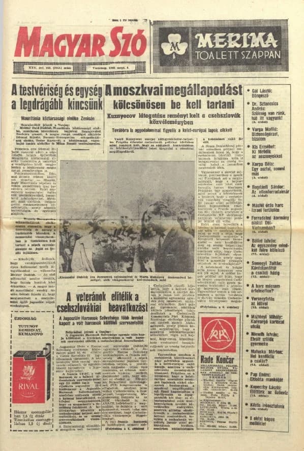Magyar Szó, 25. évf. 1968. szeptember 8. 248. sz. 1–32. oldal