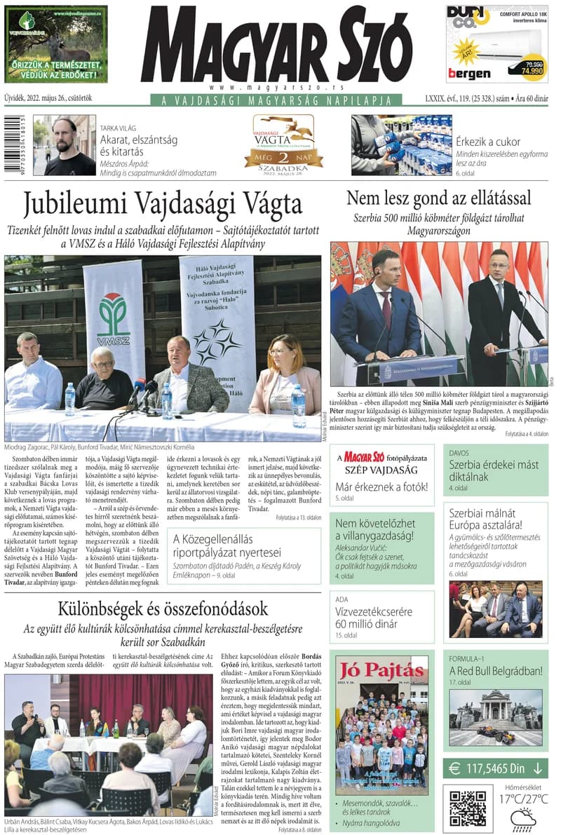 Magyar Szó, 79. évf. 2022. május 26. 119. sz. 1–20. oldal