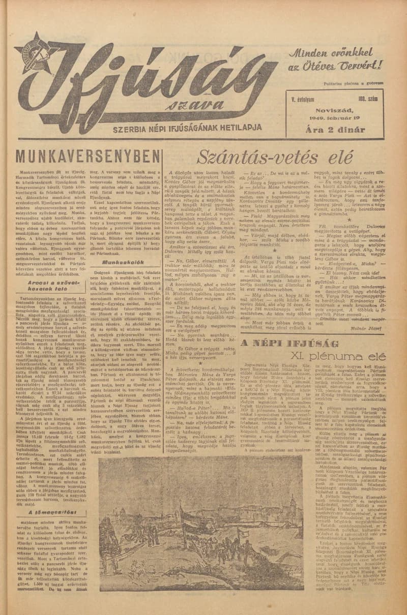 Ifjúság Szava, 5. évf. 1949. február 19. 180. sz.