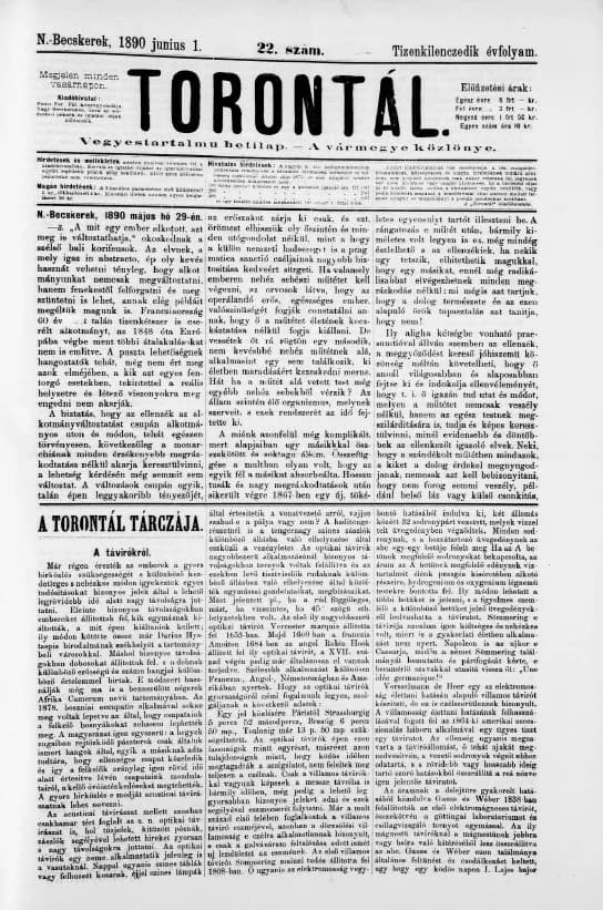 Torontál, 19. évf. 1890. június 1. 22. sz.