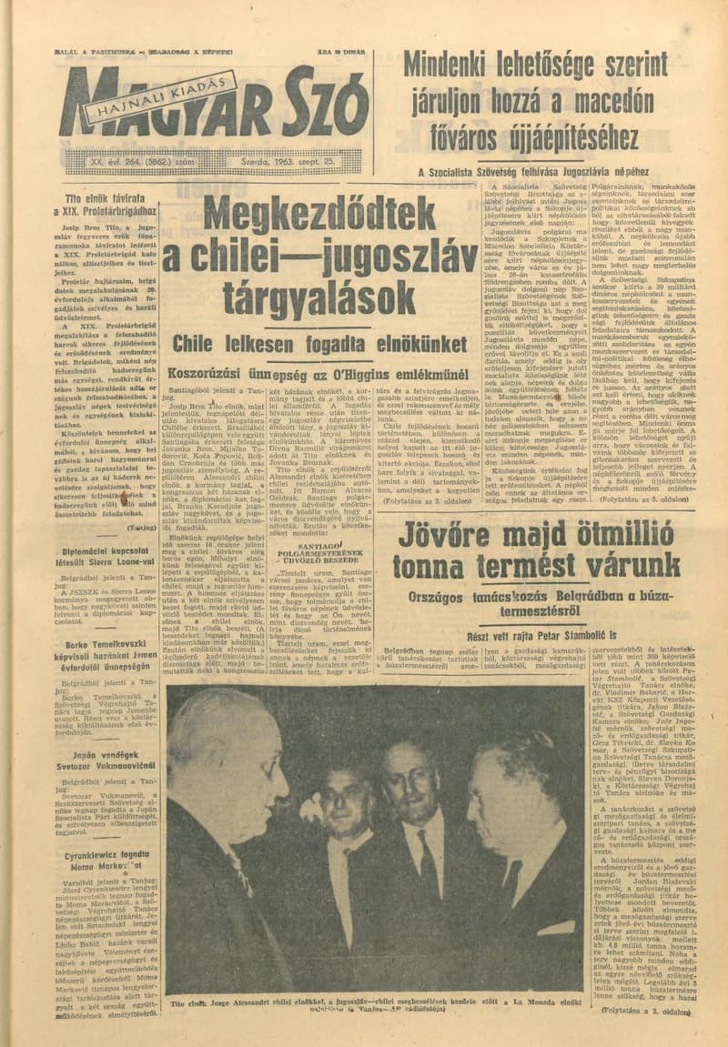 Magyar Szó, 20. évf. 1963. szeptember 25. 264. sz. 14. oldal