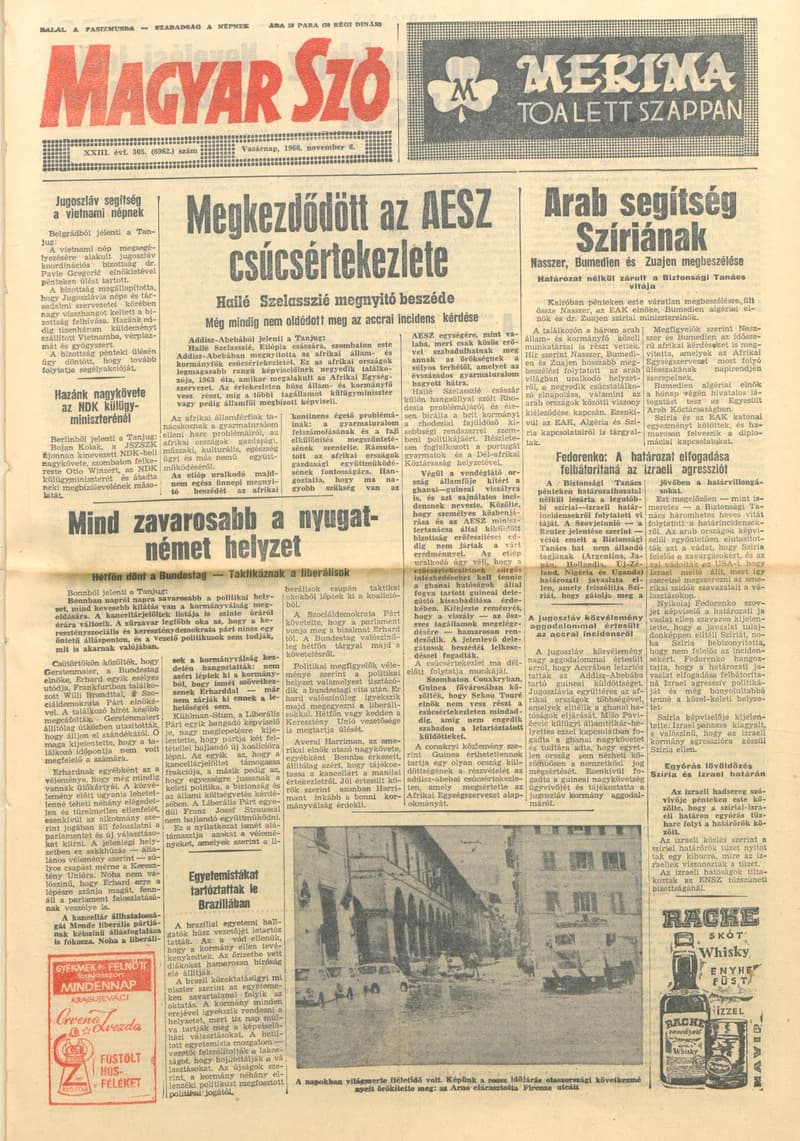 Magyar Szó, 23. évf. 1966. november 6. 305. sz.