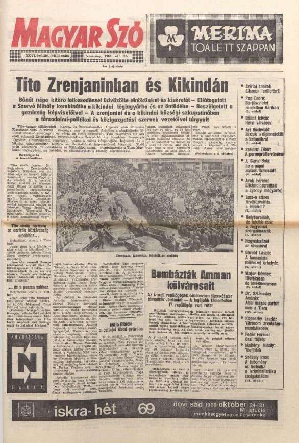 Magyar Szó, 26. évf. 1969. október 26. 296. sz. 1–32. oldal