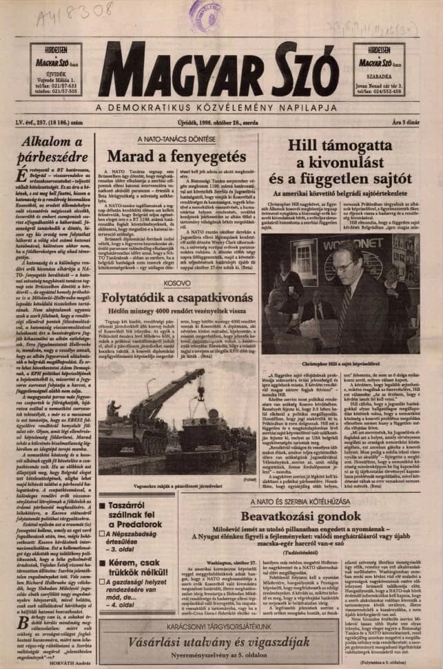 Magyar Szó, 55. évf. 1998. október 28. 257. sz. 1–16. oldal