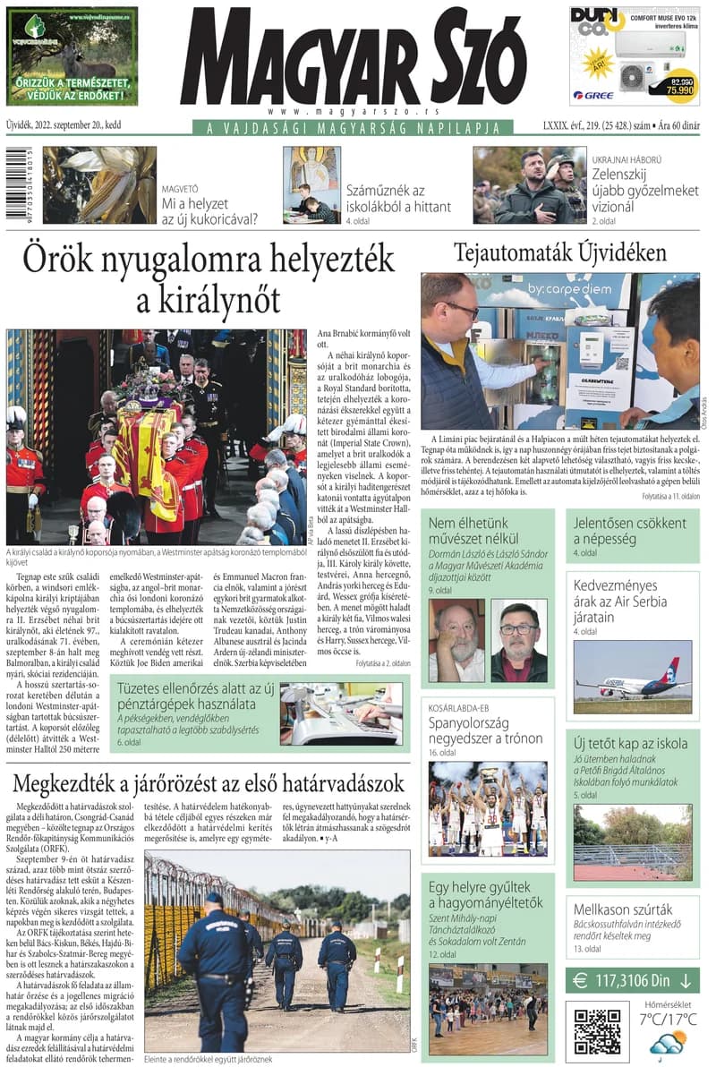Magyar Szó, 79. évf. 2022. szeptember 20. 219. sz. 1–20. oldal
