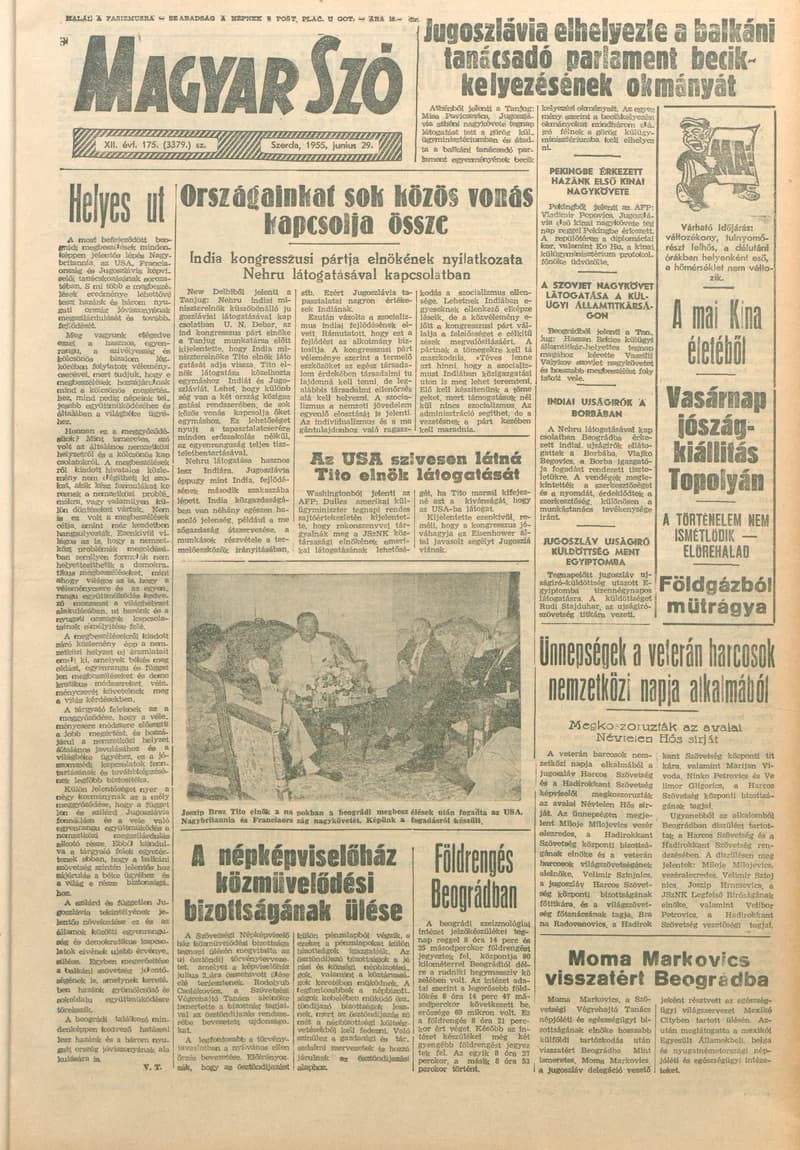 Magyar Szó, 12. évf. 1955. június 29. 175. sz. 1–8. oldal