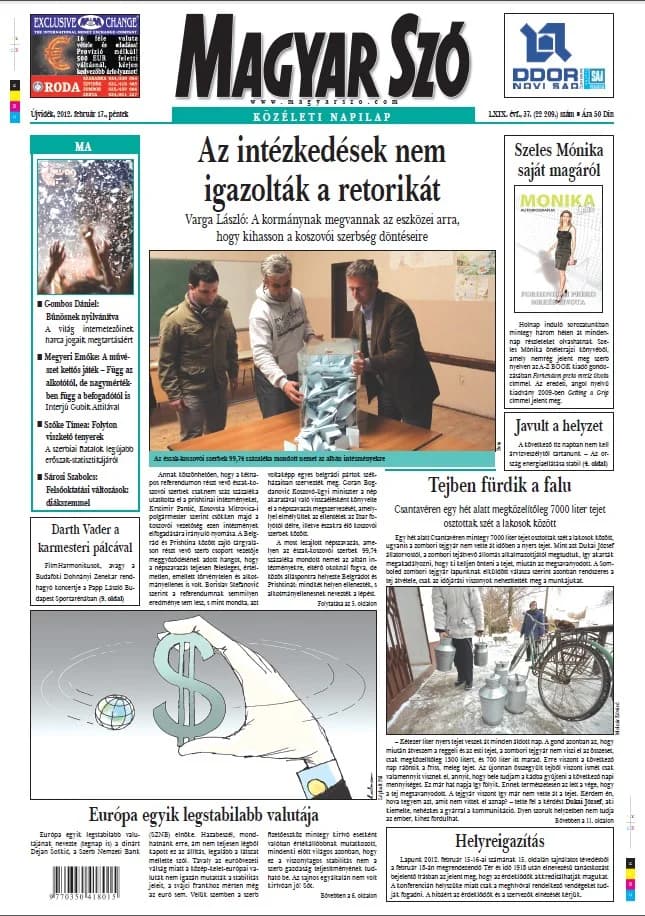 Magyar Szó, 69. évf. 2012. február 17. 37. sz. 1–20. oldal