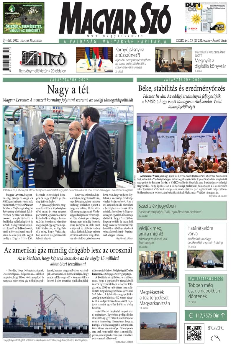 Magyar Szó, 79. évf. 2022. március 30. 73. sz. 1–16. oldal