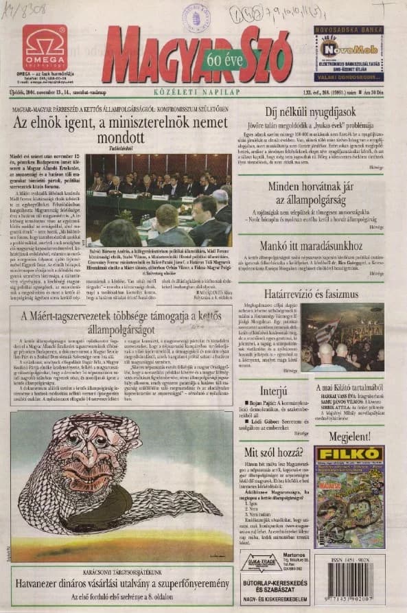 Magyar Szó, 61. évf. 2004. november 13. – 14. 268. sz. 1–24. oldal