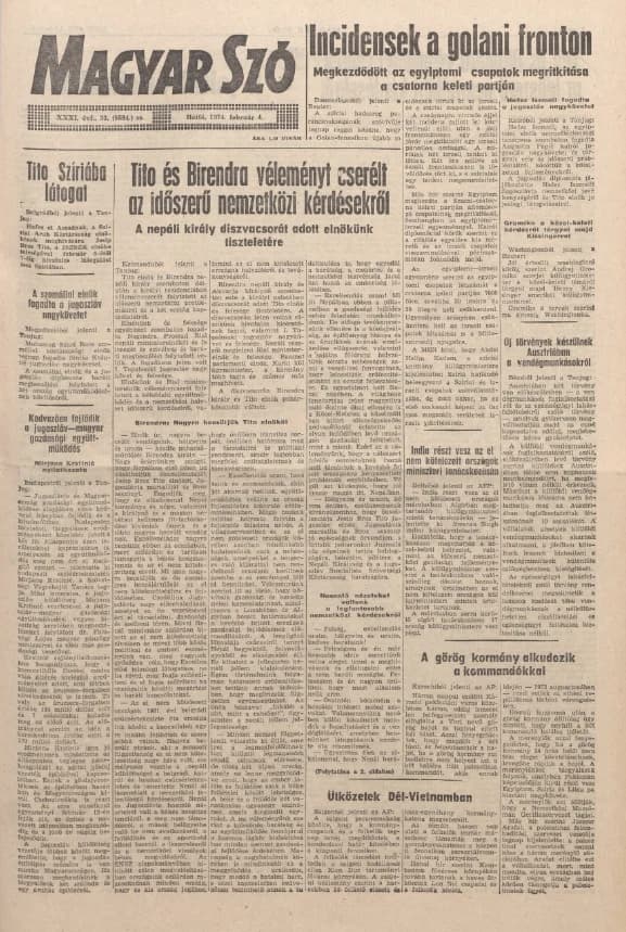 Magyar Szó, 31. évf. 1974. február 4. 33. sz. 1–6. oldal