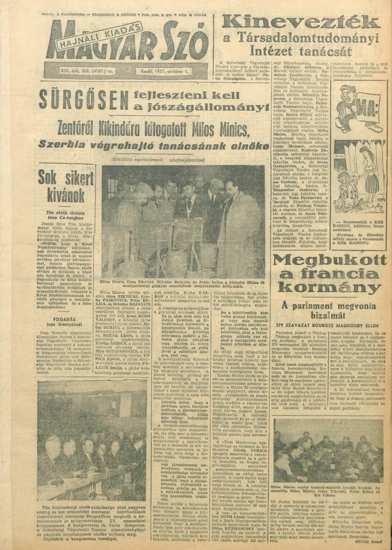 Magyar Szó, 14. évf. 1957. október 1. 269. sz. 1–14. oldal