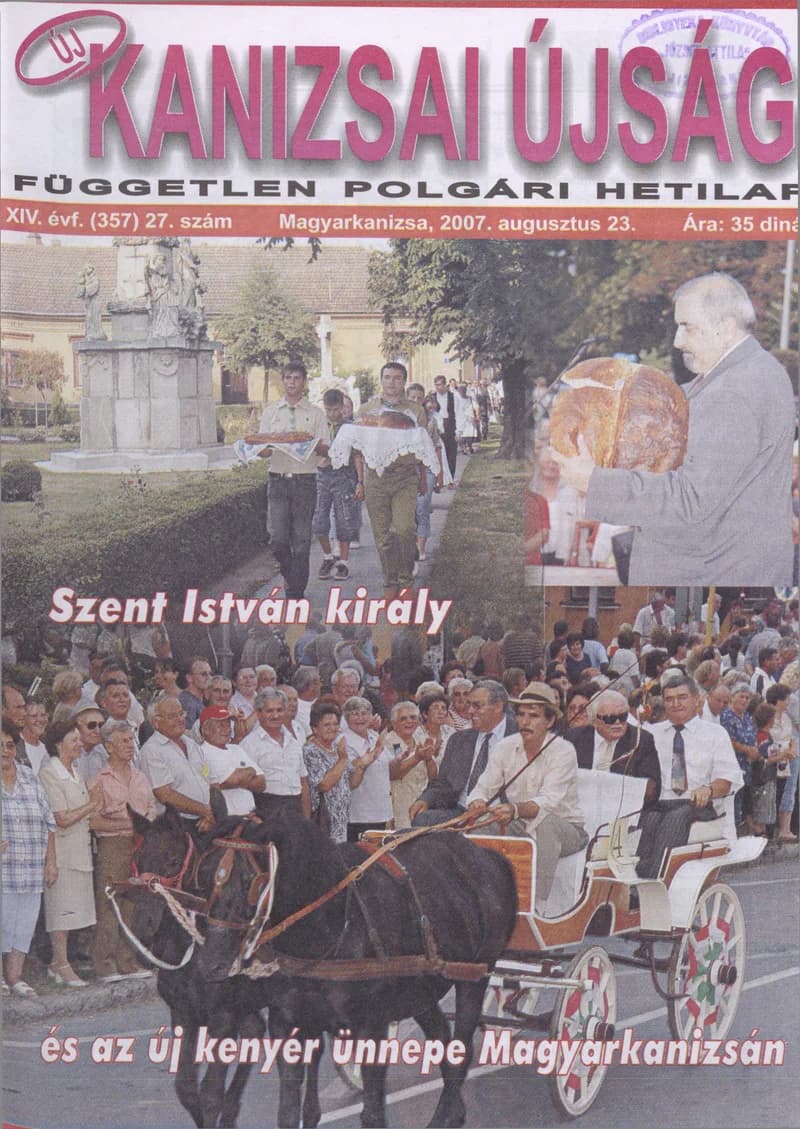 Új Kanizsai Újság, 14. évf. 2007. augusztus 23. 27. sz.