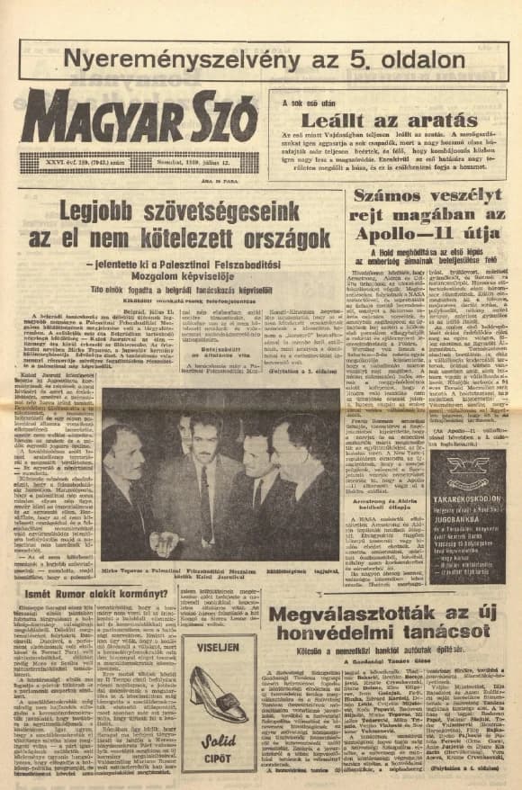 Magyar Szó, 26. évf. 1969. július 12. 189. sz. 1–14. oldal