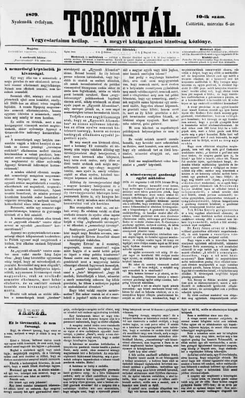 Torontál, 8. évf. 1879. március 6. 10. sz.