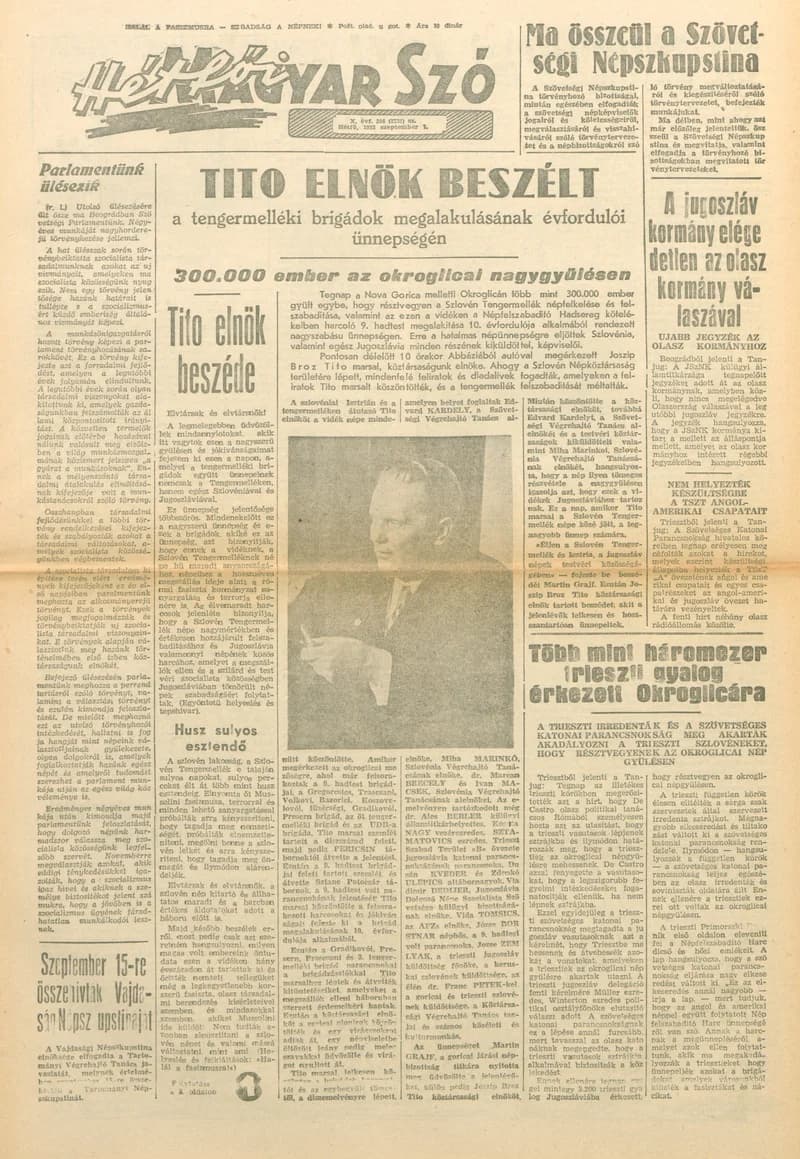 Magyar Szó, 10. évf. 1953. szeptember 7. 246. sz. 1–8. oldal