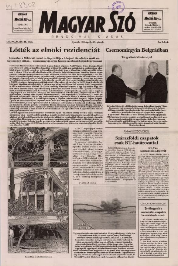 Magyar Szó, 56. évf. 1999. április 23. 84. sz. 1–8. oldal