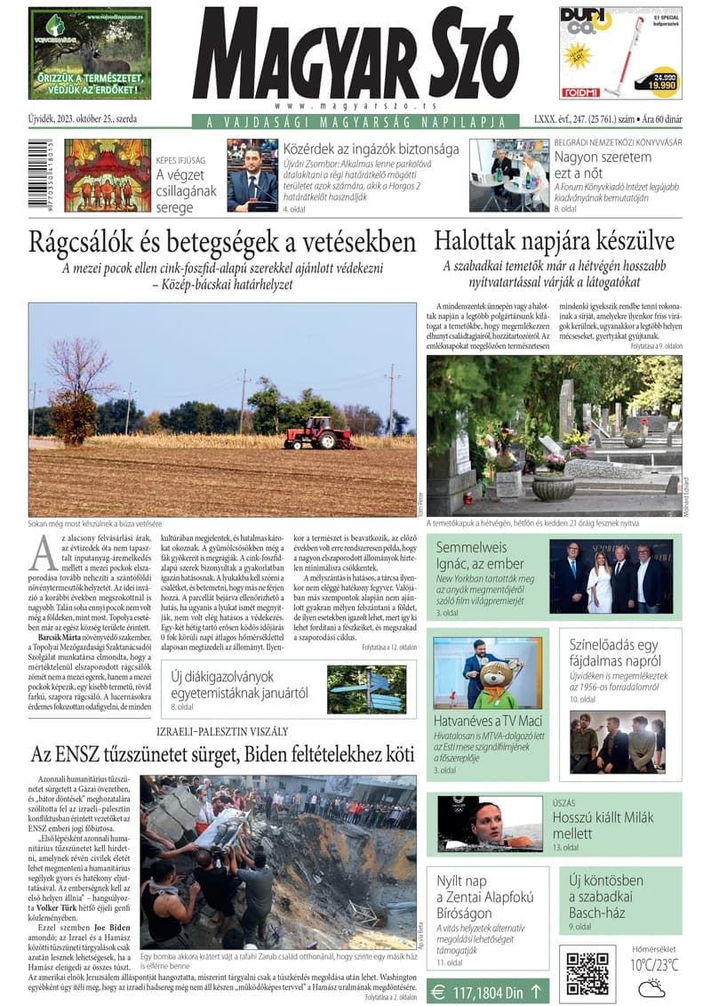 Magyar Szó, 80. évf. 2023. október 25. 247. sz. 1–16. oldal