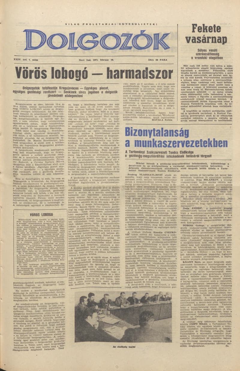 Dolgozók, 25. évf. 1971. február 19. 7. sz.