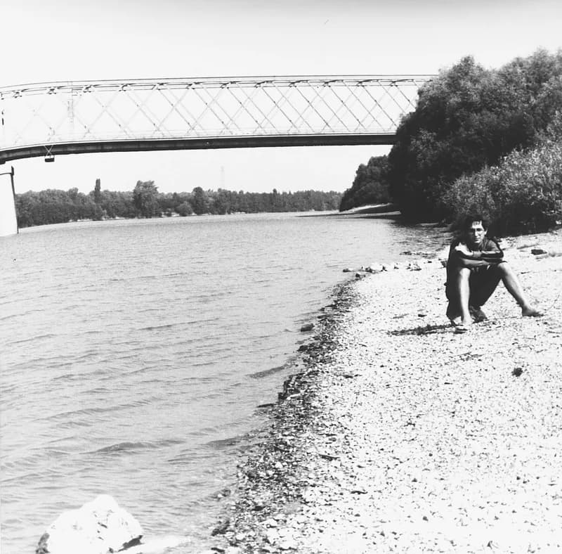 Fehér Ákos a zentai Tisza-parton