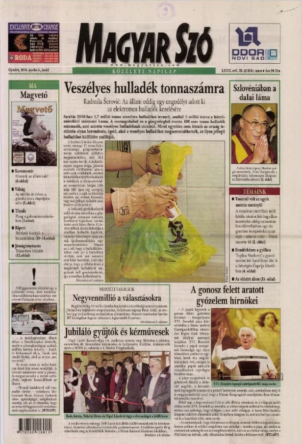 Magyar Szó, 67. évf. 2010. április 6. 78. sz. 1–20. oldal