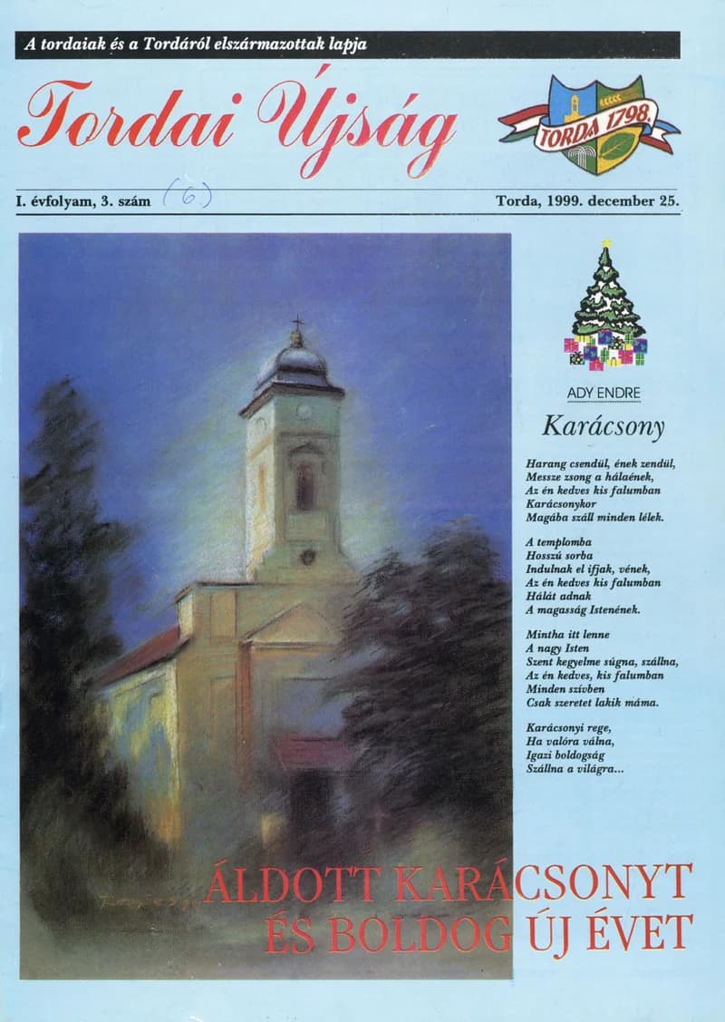 Tordai Újság, 2. évf. 1999. december 25. 4. sz. 1–16. oldal