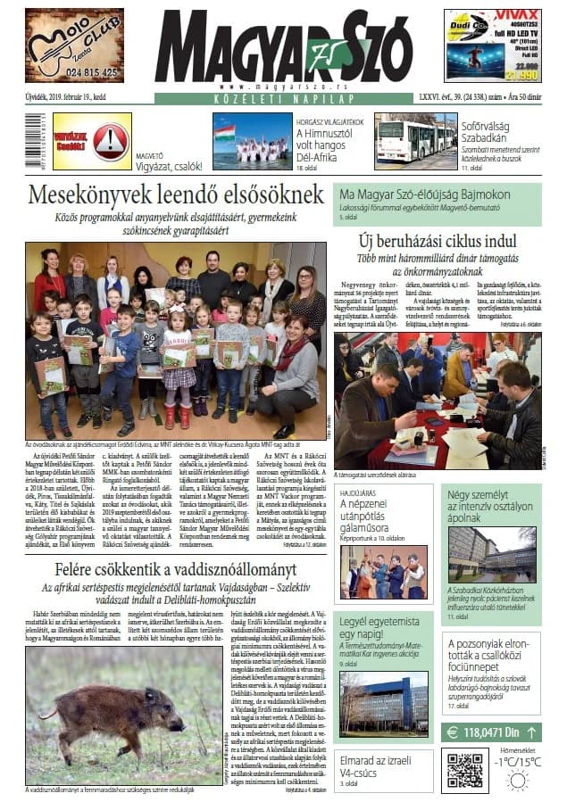 Magyar Szó, 76. évf. 2019. február 19. 39. sz. 1–20. oldal