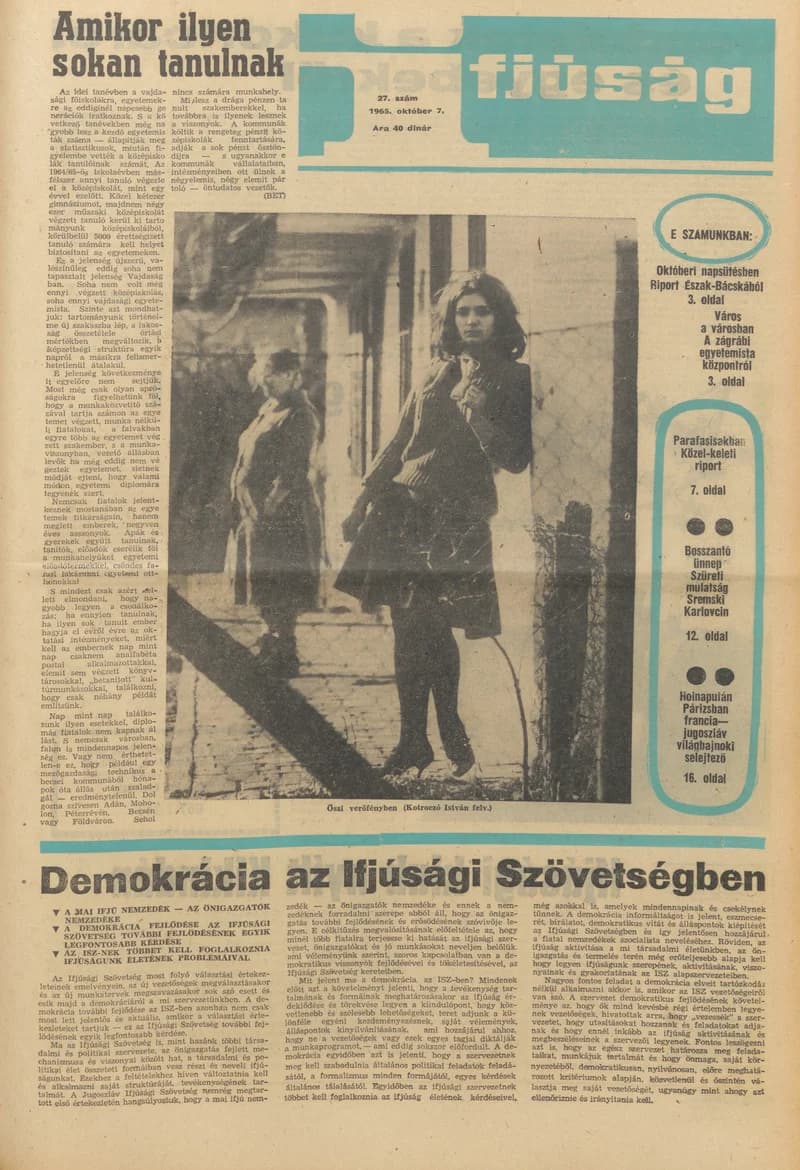 Ifjúság, 21. évf. 1965. október 7. 27. sz.