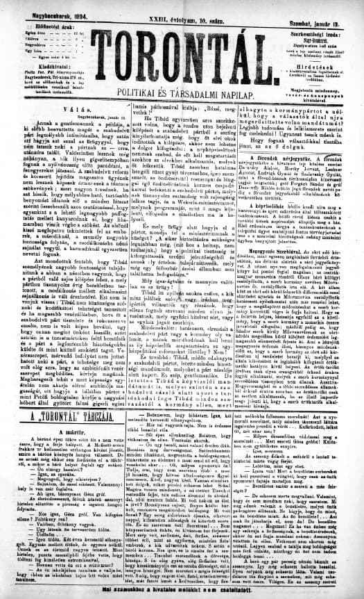 Torontál, 23. évf. 1894. január 13. 10. sz.