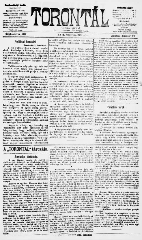 Torontál, 26. évf. 1897. december 30. 298. sz.