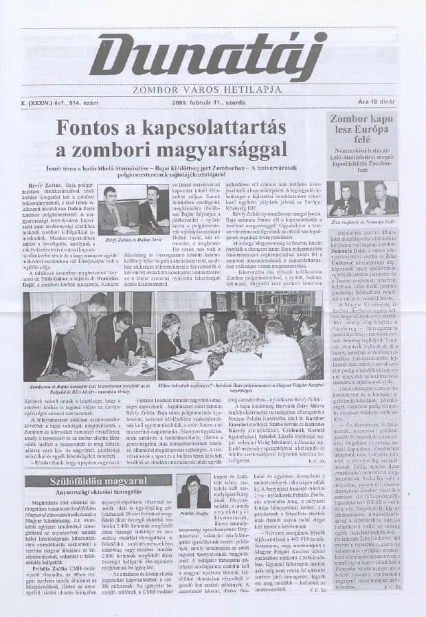 Dunatáj, 11. évf. 2009. február 11. 514. sz.